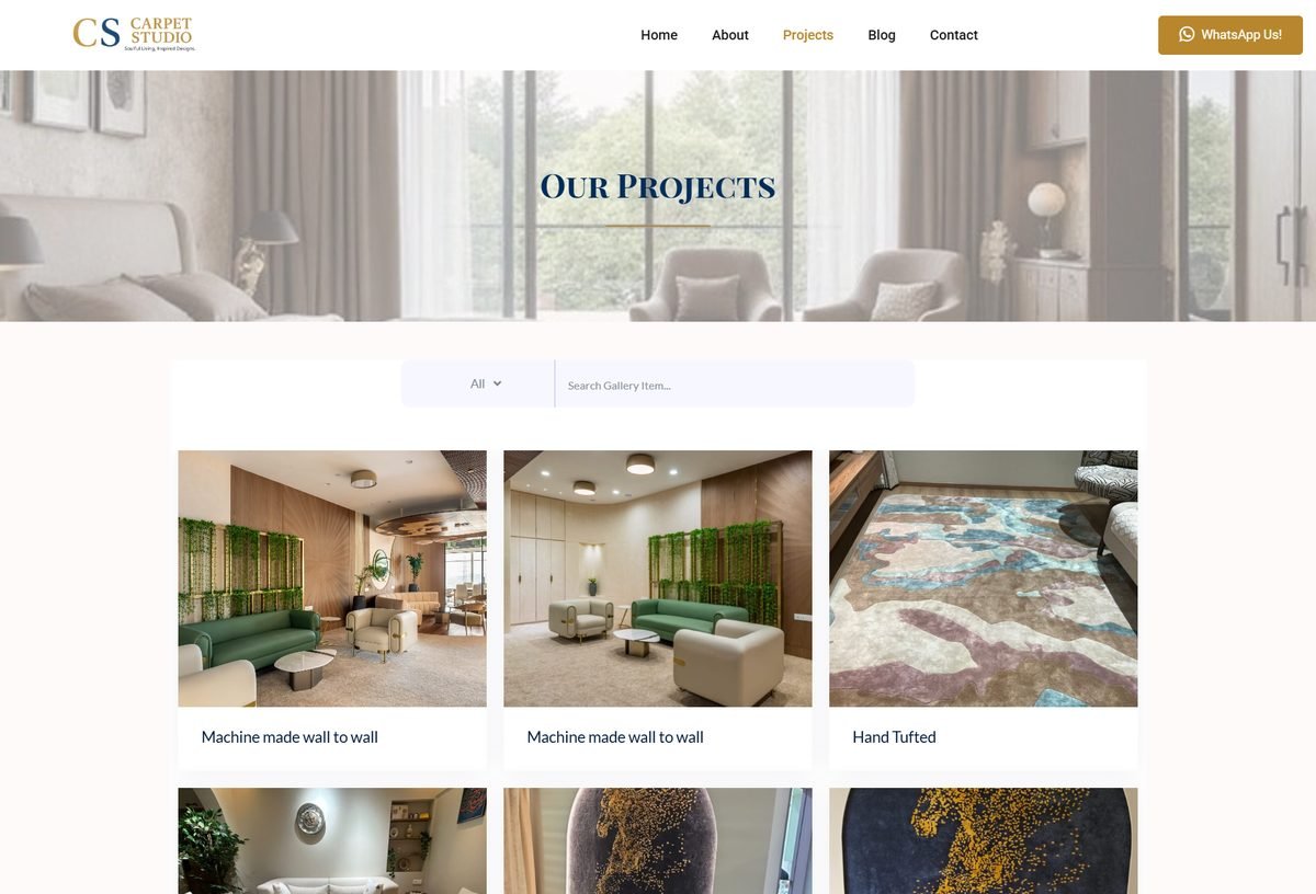 The Carpet Studio projects gallery page by TechnoWolves