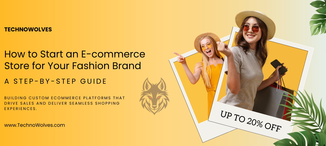 The image represt how to start your fashion e-commerce store and works as featured image